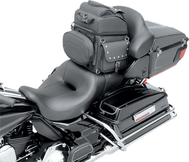 SADDLEMEN 3515-0119 Sissy Bar Bag - Black Studded — image 3 of 6