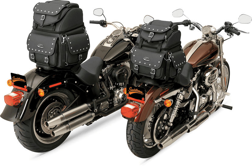 SADDLEMEN 3515-0119 Sissy Bar Bag - Black Studded — image 6 of 6