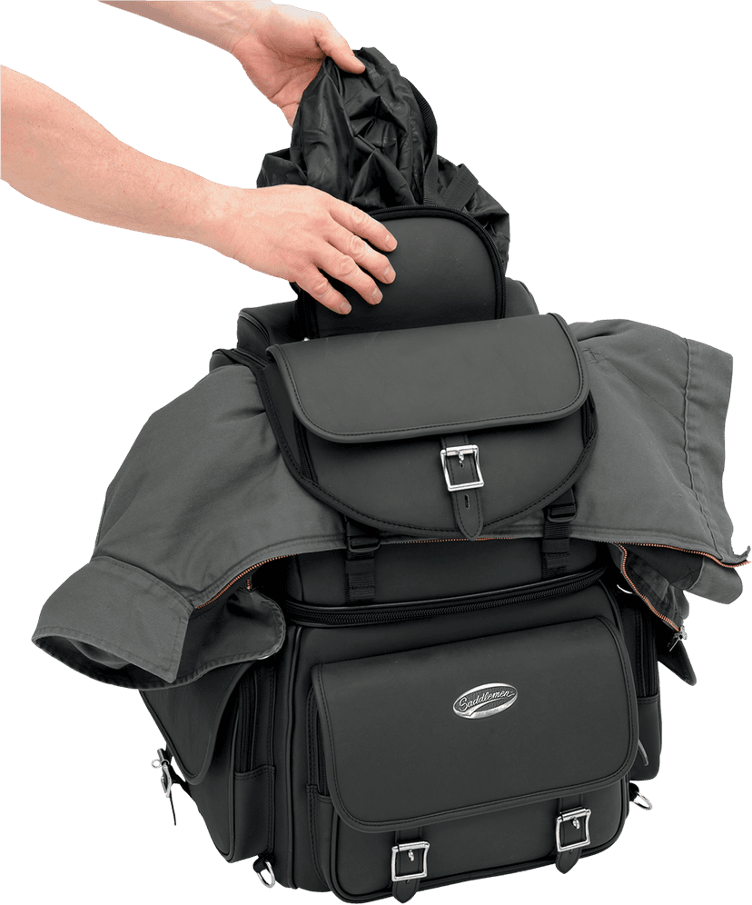 SADDLEMEN 3515-0120 Sissy Bar Bag - Black — image 3 of 9