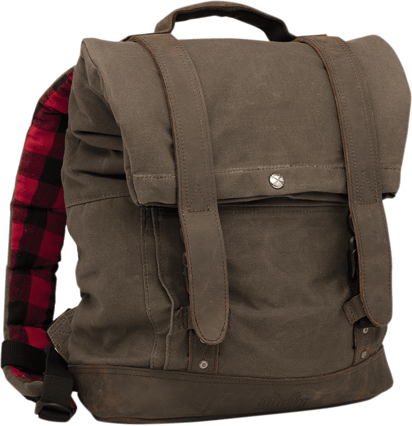 BURLY BRAND 3517-0414 Roll Top Backpack - Dark Oak