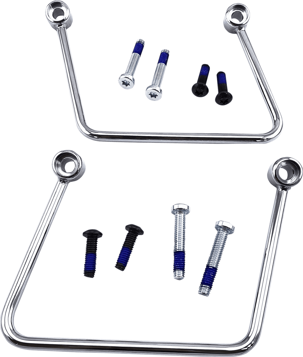 DRAG SPECIALTIES 3521-0129 Saddlebag Support Kit - Chrome - FL/FX '18-'26