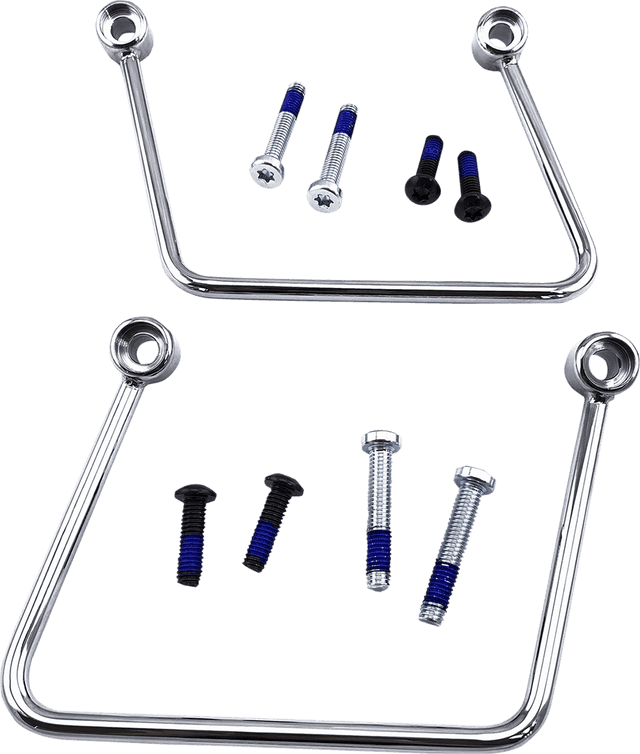 DRAG SPECIALTIES 3521-0129 Saddlebag Support Kit - Chrome - FL/FX '18-'26