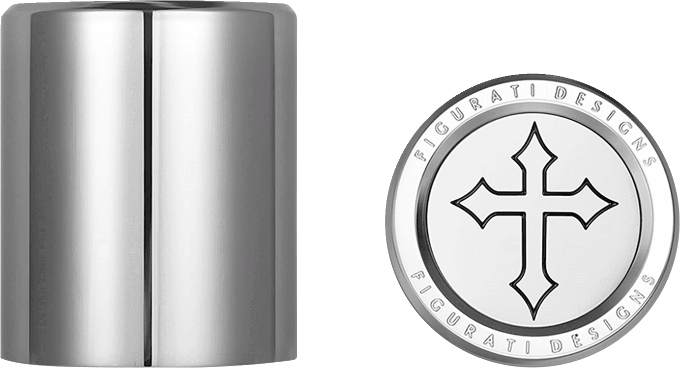 FIGURATI DESIGNS 3550-0335 Docking Covers - Short - Cross - Silver