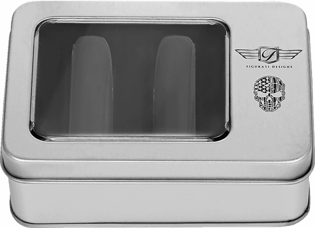 FIGURATI DESIGNS 3550-0344 Docking Covers - American Flag Skull - Contrast Cut - Black — image 2 of 3