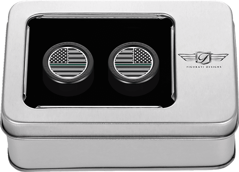FIGURATI DESIGNS 3550-0372 Docking Covers - American Flag - Green Line - Short - Black — image 3 of 3