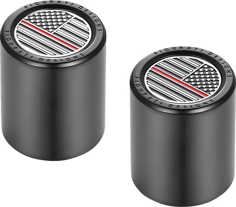 FIGURATI DESIGNS 3550-0374 Docking Covers - American Flag - Red Line - Short - Black — image 1 of 3