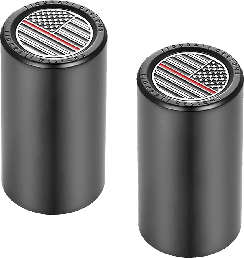 FIGURATI DESIGNS 3550-0384 Docking Covers - American Flag - Red Line - Long - Black — image 1 of 3