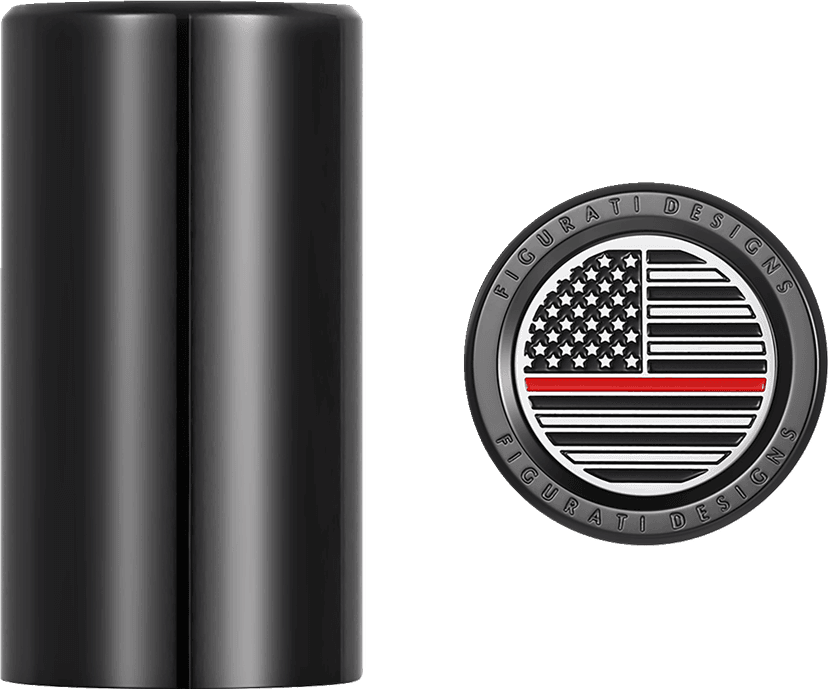 FIGURATI DESIGNS 3550-0384 Docking Covers - American Flag - Red Line - Long - Black — image 3 of 3