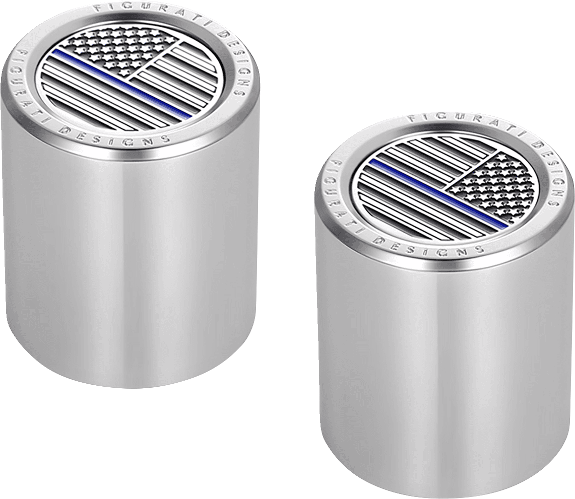 FIGURATI DESIGNS 3550-0389 Docking Covers - American Flag - Contrast Cut - Silver