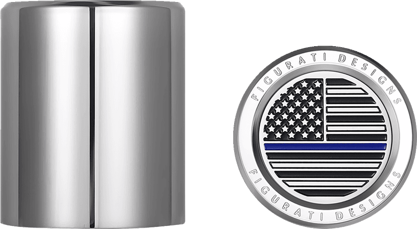 FIGURATI DESIGNS 3550-0389 Docking Covers - American Flag - Contrast Cut - Silver — image 2 of 3