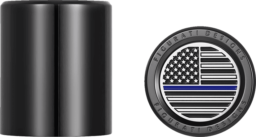 FIGURATI DESIGNS 3550-0390 Docking Covers - American Flag - Contrast Cut - Black — image 3 of 3