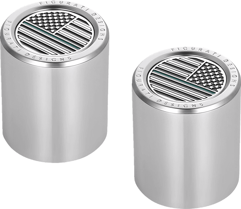 FIGURATI DESIGNS 3550-0391 Docking Covers - American Flag - Contrast Cut - Silver — image 1 of 3
