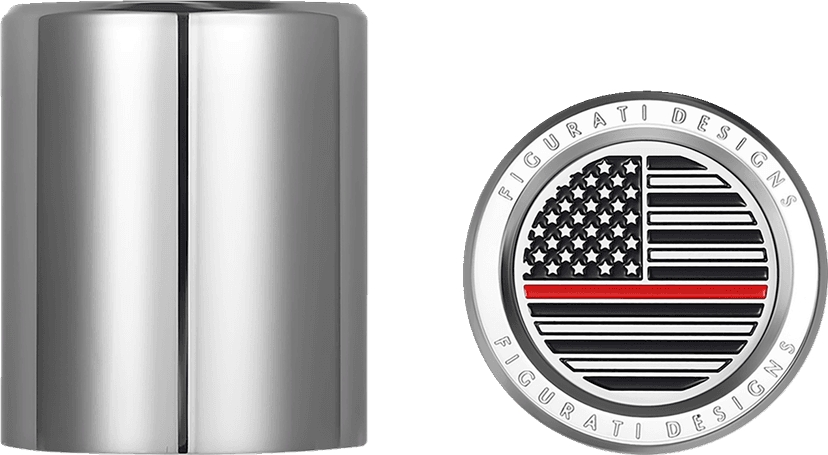 FIGURATI DESIGNS 3550-0393 Docking Covers - American Flag - Contrast Cut - Silver — image 3 of 3