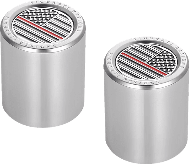 FIGURATI DESIGNS 3550-0393 Docking Covers - American Flag - Contrast Cut - Silver — image 1 of 3
