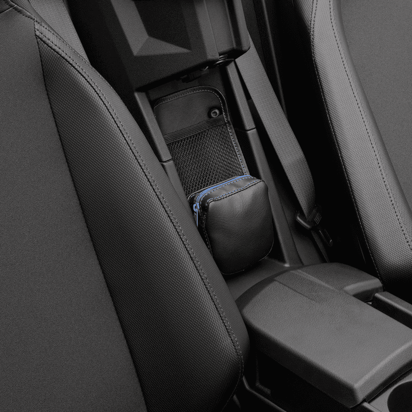 SHOW CHROME 3550-0399 Center Console Kaliber Organizer - Black with Blue Zipper — image 2 of 2