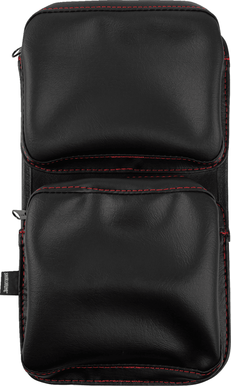 SHOW CHROME 3550-0403 Kaliber Dash Pouch - Black with Red Stitching — image 2 of 3