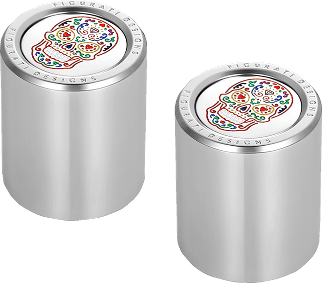FIGURATI DESIGNS 3550-0431 Docking Cover - Short - Mirror Polished - Sugar Skull — image 1 of 3