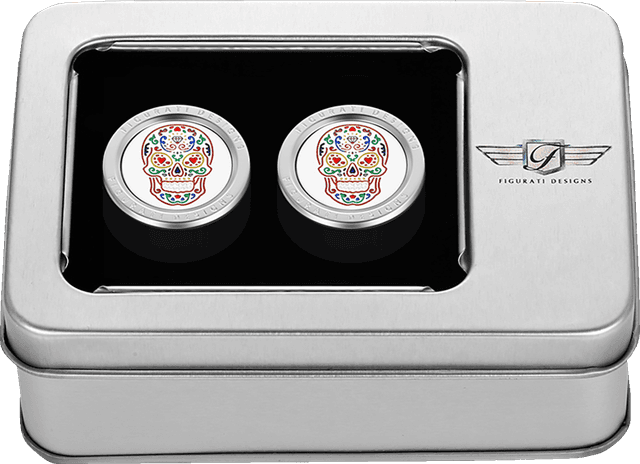 FIGURATI DESIGNS 3550-0431 Docking Cover - Short - Mirror Polished - Sugar Skull — image 2 of 3