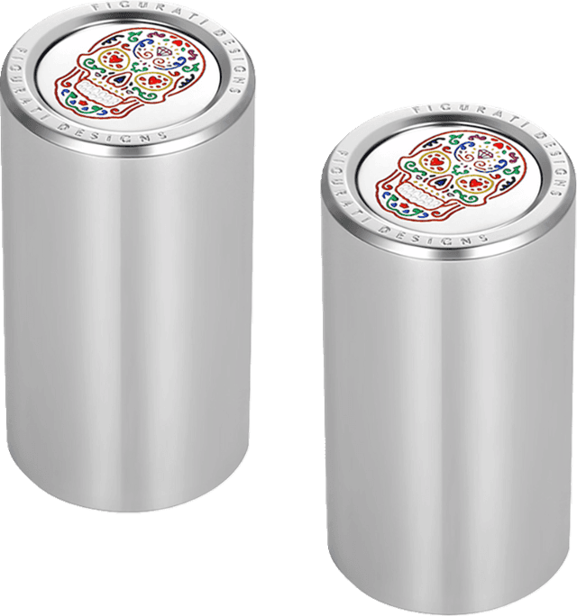 FIGURATI DESIGNS 3550-0435 Docking Cover - Long - Mirror Polished - Sugar Skull — image 1 of 3