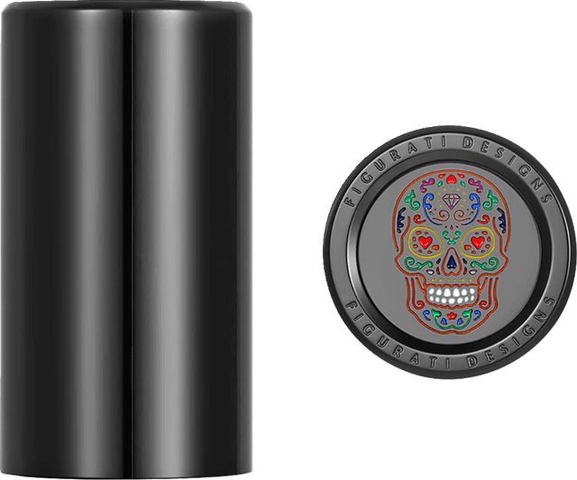 FIGURATI DESIGNS 3550-0436 Docking Cover - Long - Black - Sugar Skull — image 2 of 3