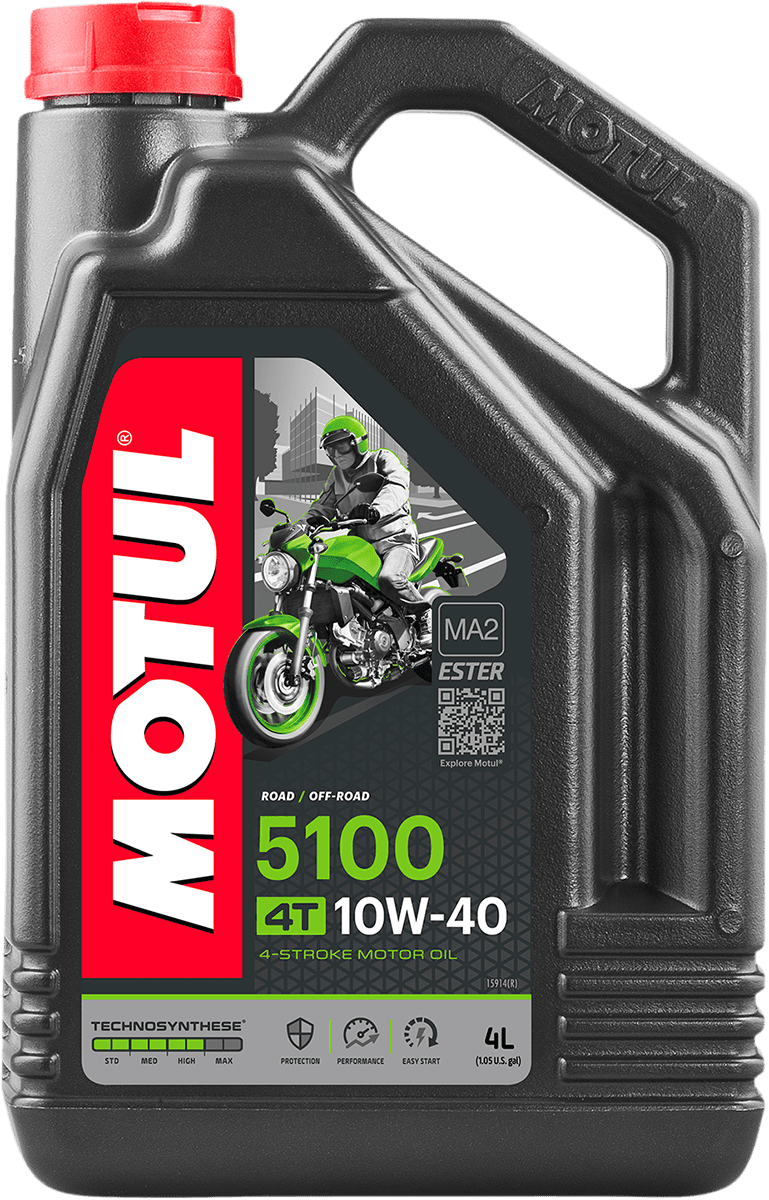 MOTUL 3601-0060 5100 4T Synthetic Blend Oil - 10W-40 - 4L