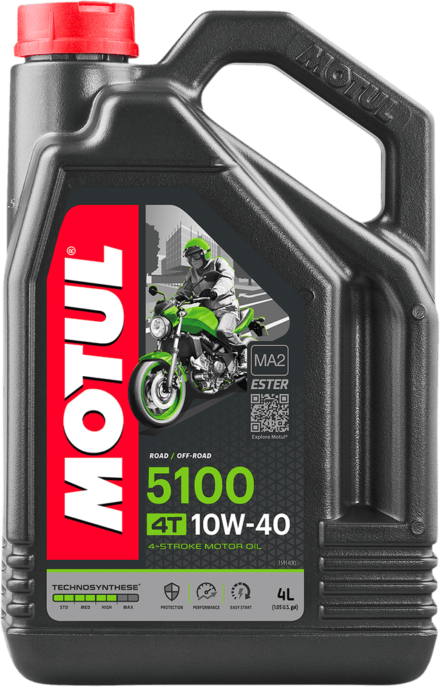 MOTUL 3601-0060 5100 4T Synthetic Blend Oil - 10W-40 - 4L