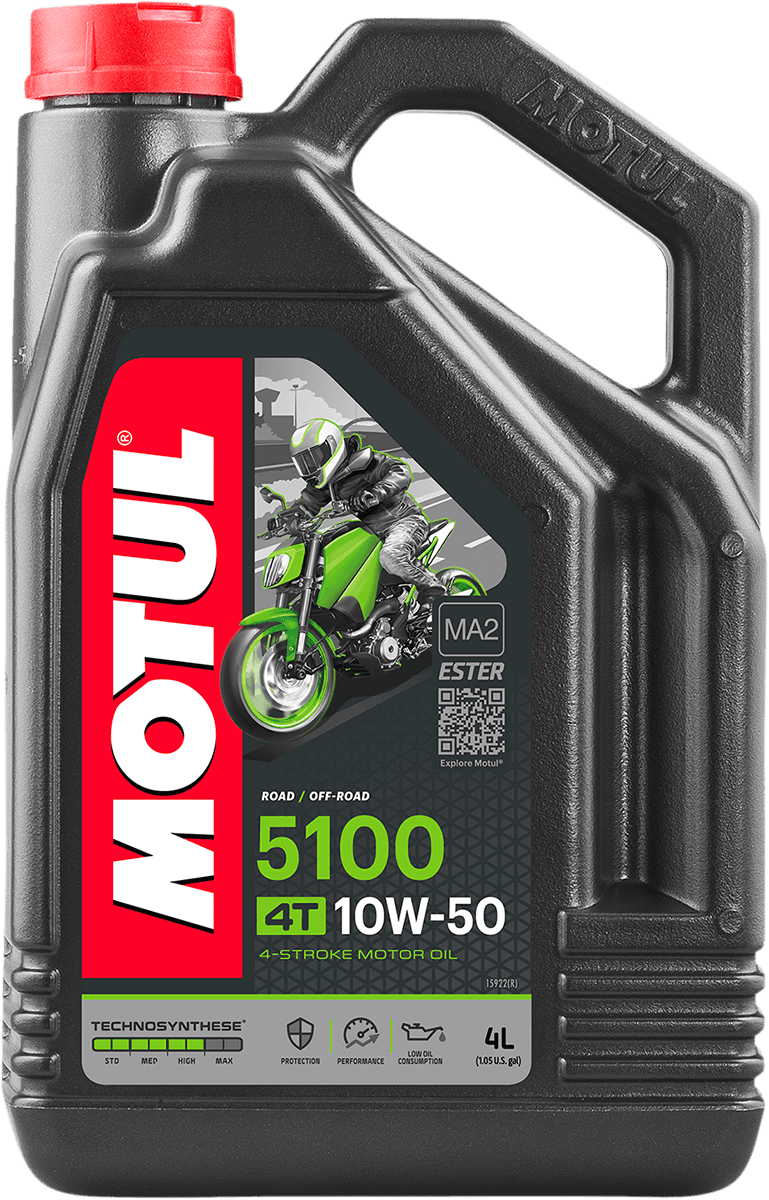 MOTUL 3601-0062 5100 4T Synthetic Blend Oil - 10W-50 - 4L