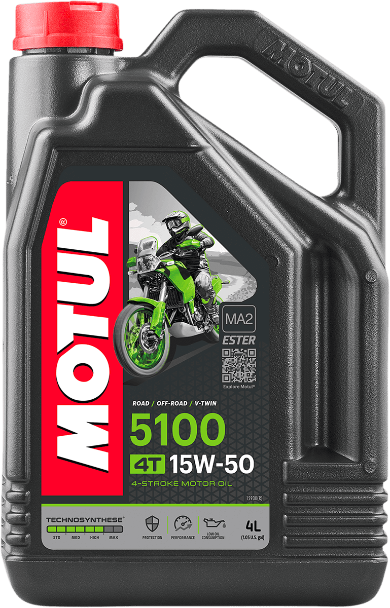 MOTUL 3601-0063 5100 4T Synthetic Blend Oil - 15W-50 - 4L