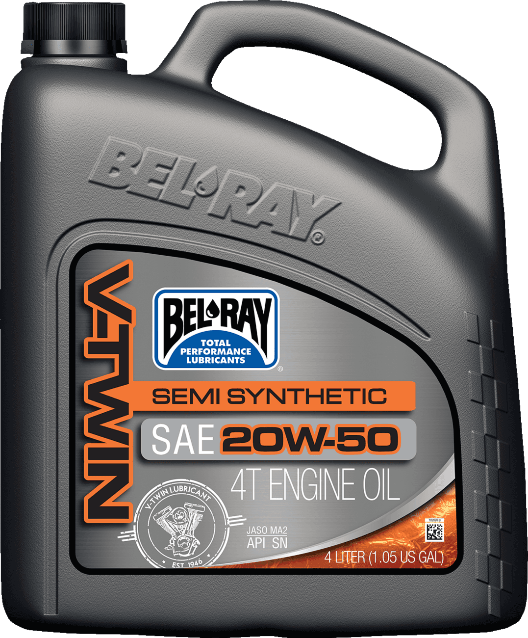 BEL-RAY 3601-0252 V-Twin Semi-Synthetic Oil - 20W-50 - 4L