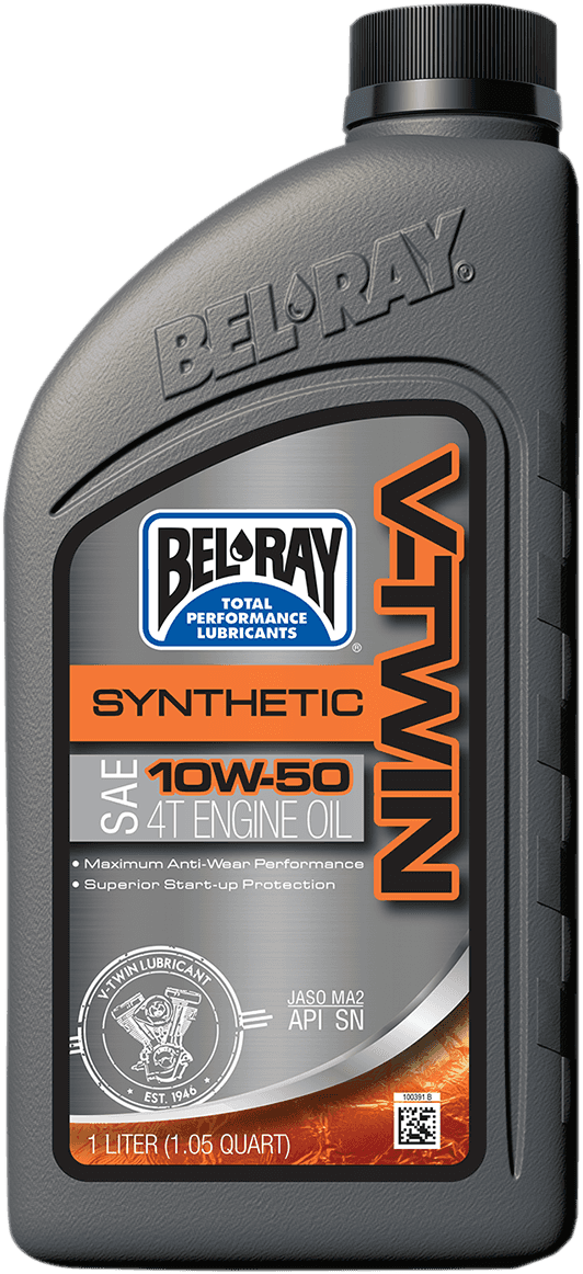 BEL-RAY 3601-0253 V-Twin Synthetic Oil - 10W-50 - 1L