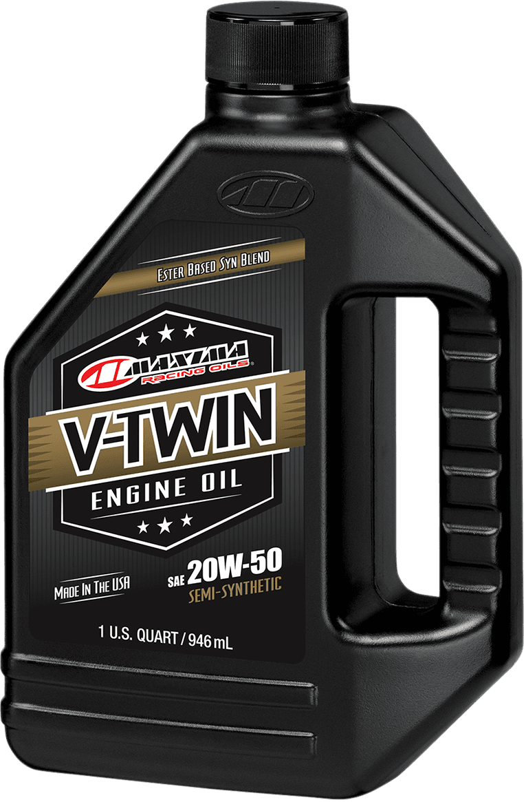 MAXIMA RACING OIL 3601-0350 V-Twin Semi-Synthetic Engine Oil - 20W-50 - 1L