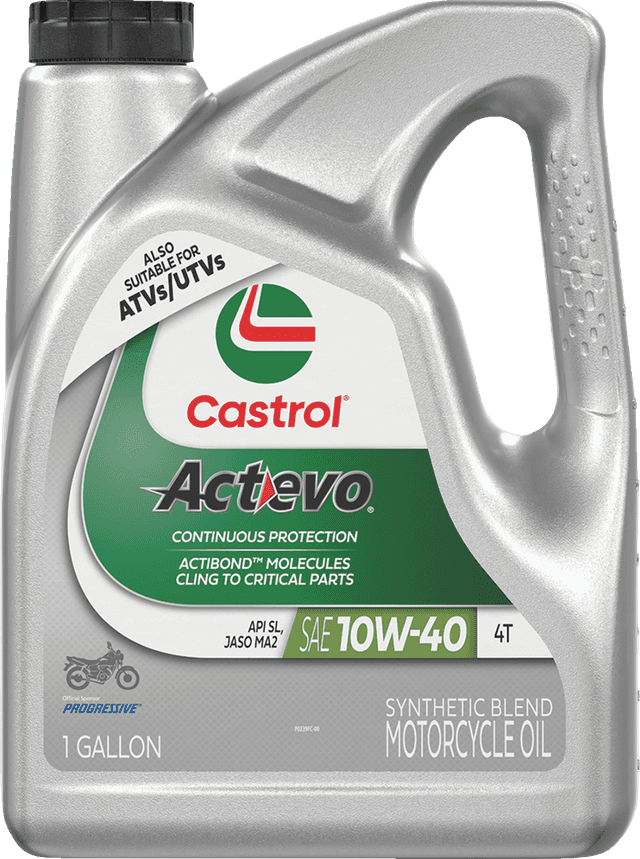 CASTROL 3601-0370 Act Evo® Semi-Synthetic 4T Engine Oil - 10W-40 - 1 U.S. gal.