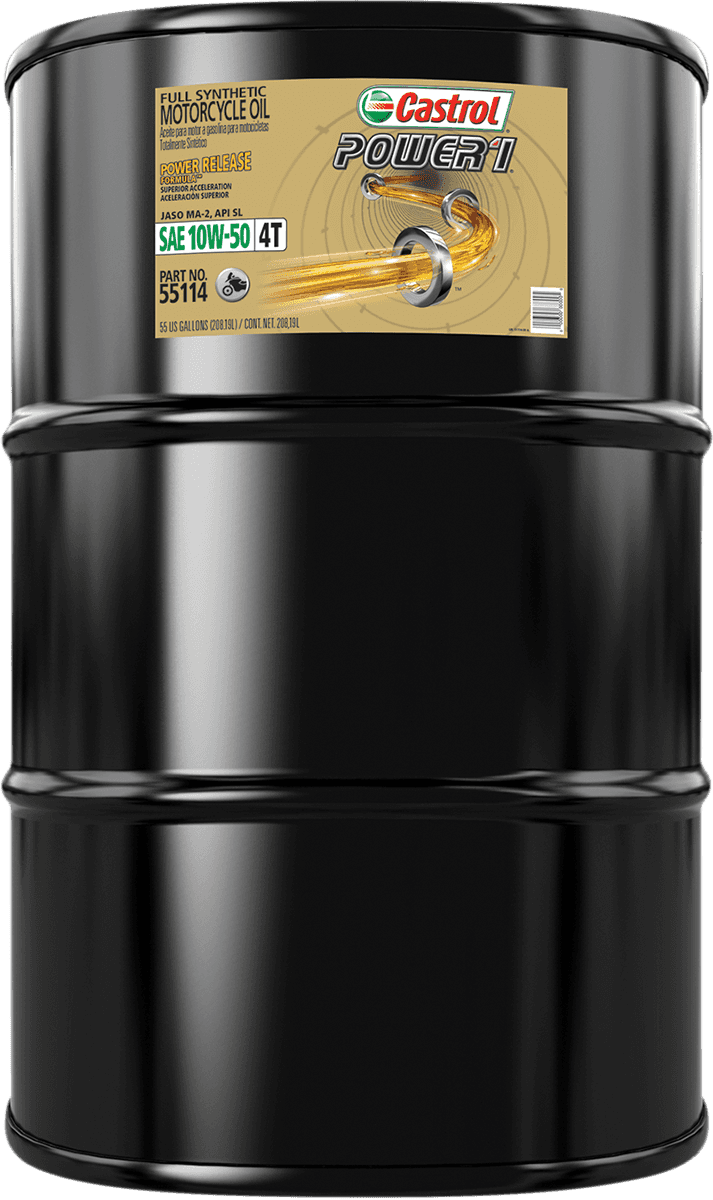 CASTROL 3601-0376 Power 1® Synthetic Engine Oil - 10W-50 - 55 US gal. - Drum