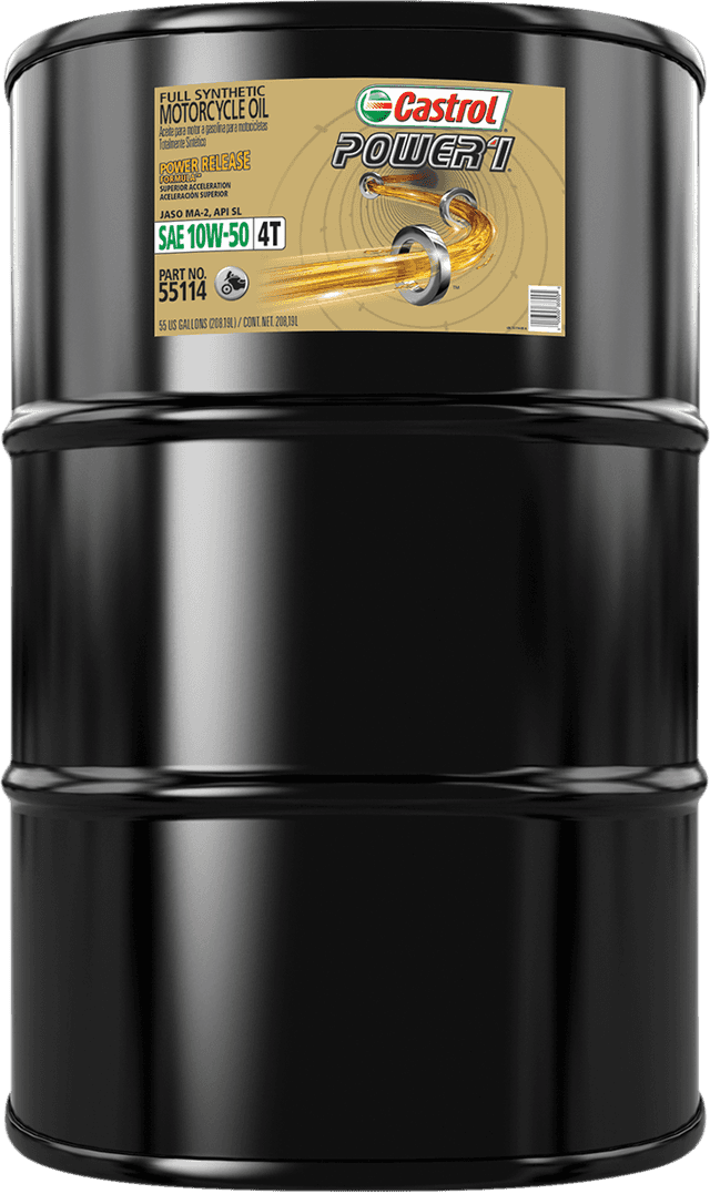 CASTROL 3601-0376 Power 1® Synthetic Engine Oil - 10W-50 - 55 US gal. - Drum