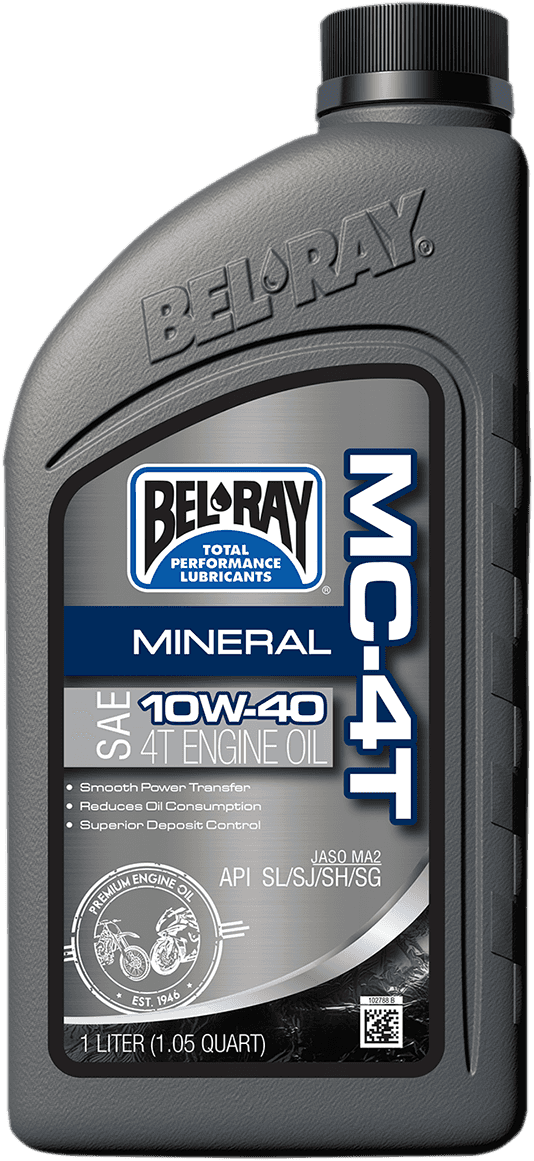 BEL-RAY 3601-0638 MC-4T Mineral Oil - 10W-40 - 1L