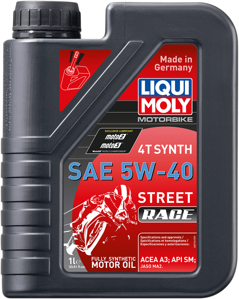 LIQUI MOLY 3601-0667 Street Race Synthetic 4T Oil - 5W-40 - 1L