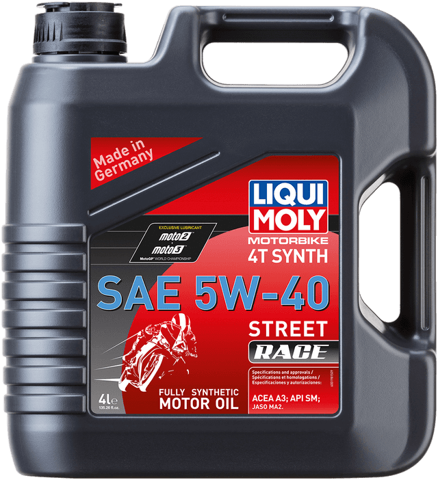 LIQUI MOLY 3601-0668 Street Race Synthetic 4T Oil - 5W-40 - 4L