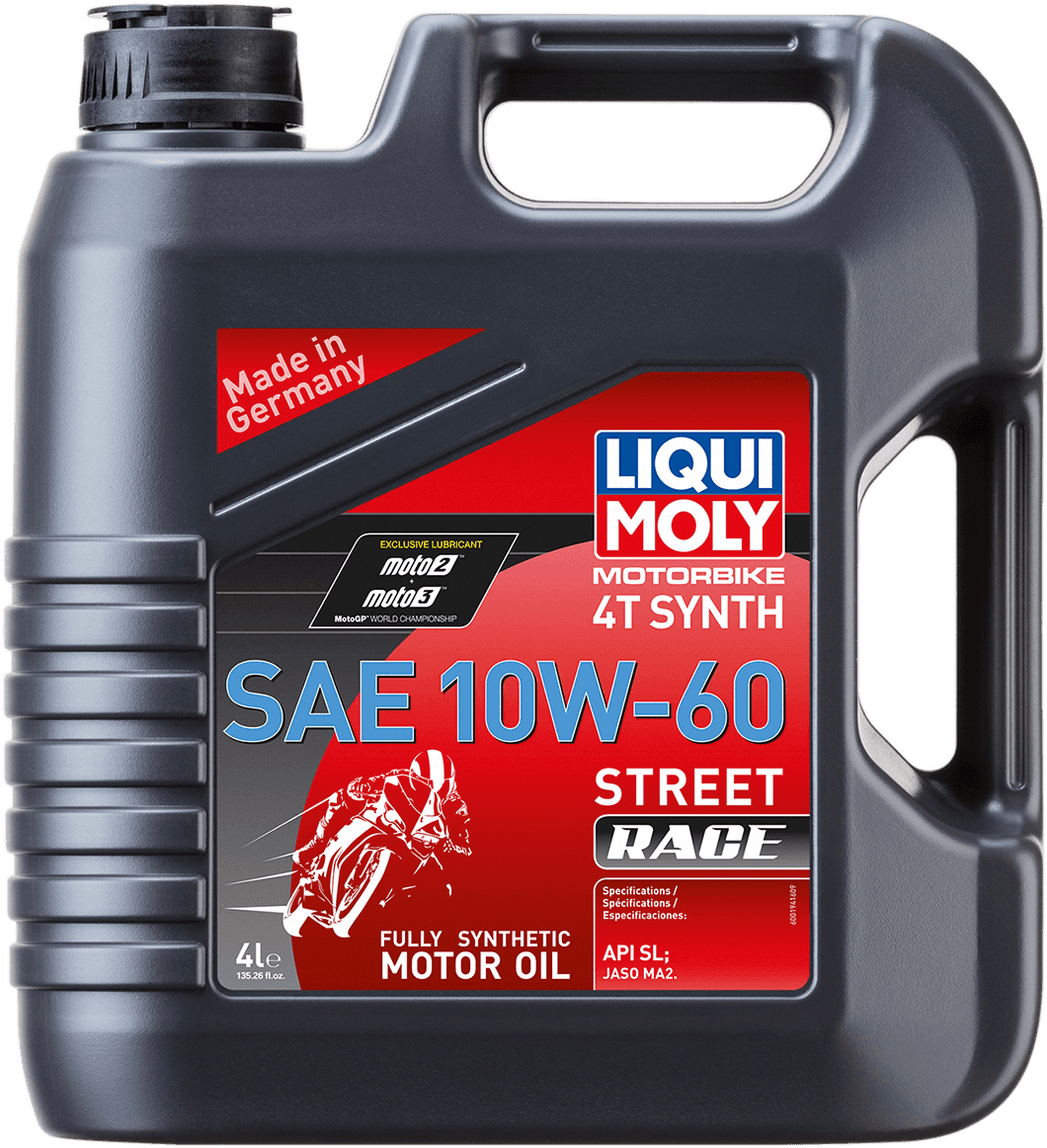 LIQUI MOLY 3601-0674 Street Race Synthetic 4T Oil - 10W-60 - 4L