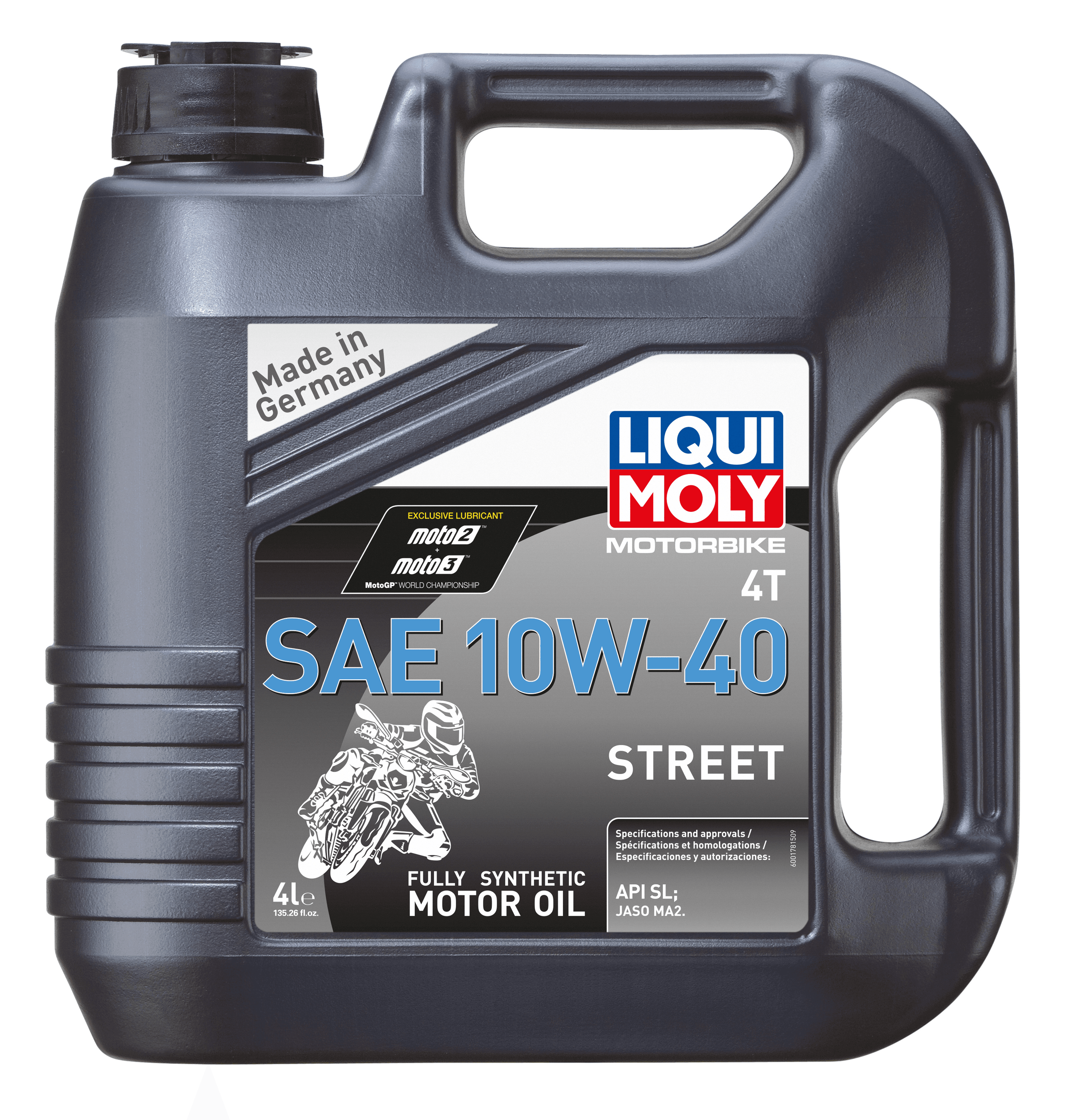 LIQUI MOLY 3601-0691 Street 4T Oil - 10W-40 - 4 liter