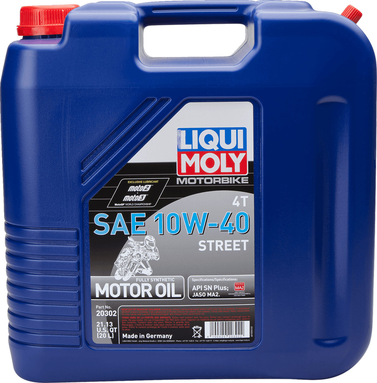 LIQUI MOLY 3601-0692 Street 4T Oil - 10W-40 - 20 liter