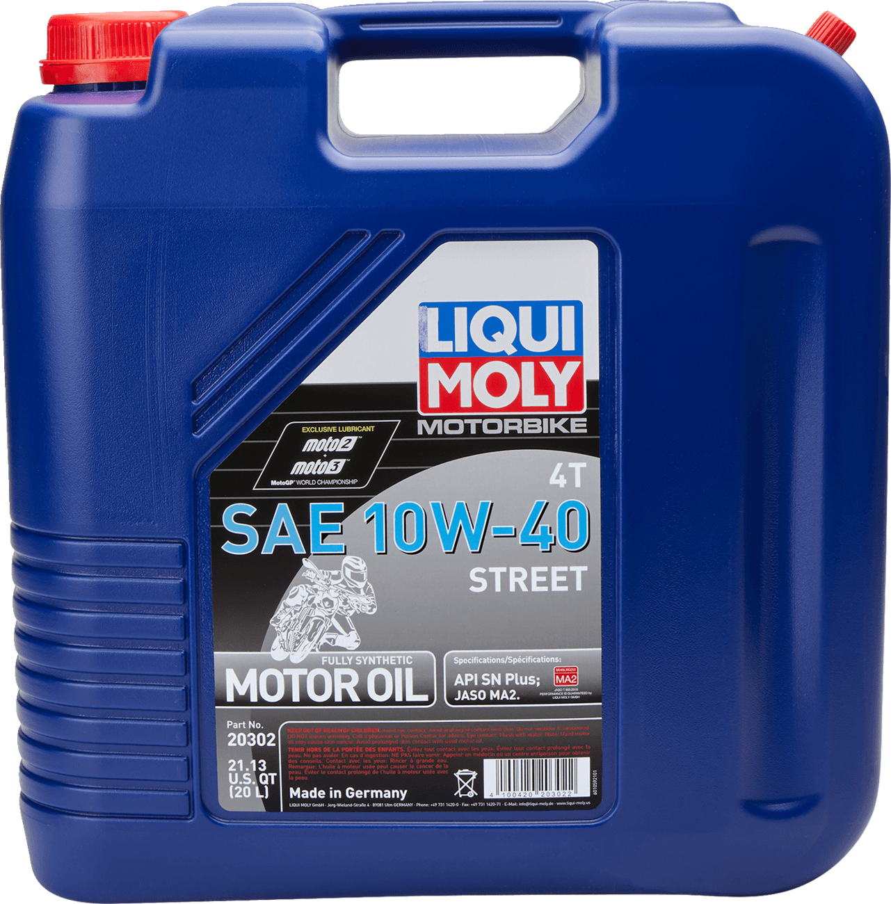 LIQUI MOLY 3601-0692 Street 4T Oil - 10W-40 - 20 liter