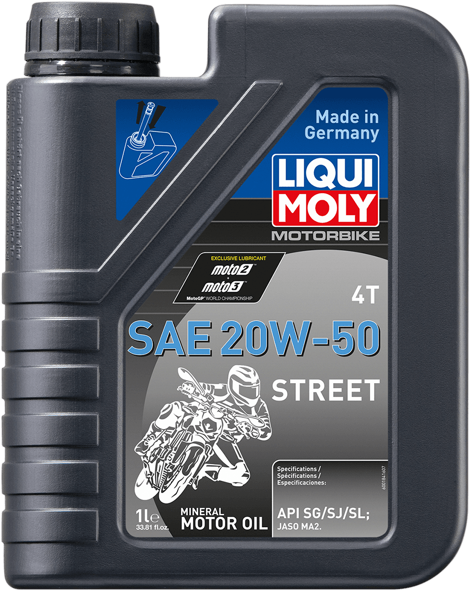 LIQUI MOLY 3601-0695 Street 4T Oil - 20W-50 - 1 L