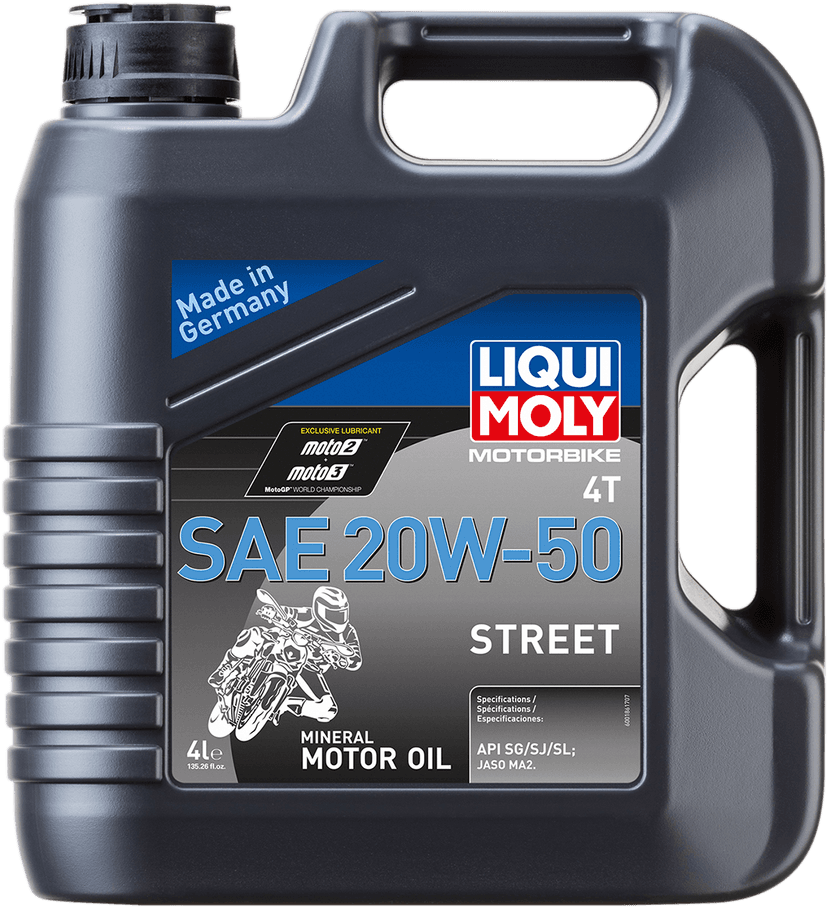 LIQUI MOLY 3601-0696 Street 4T Oil - 20W-50 - 4 L