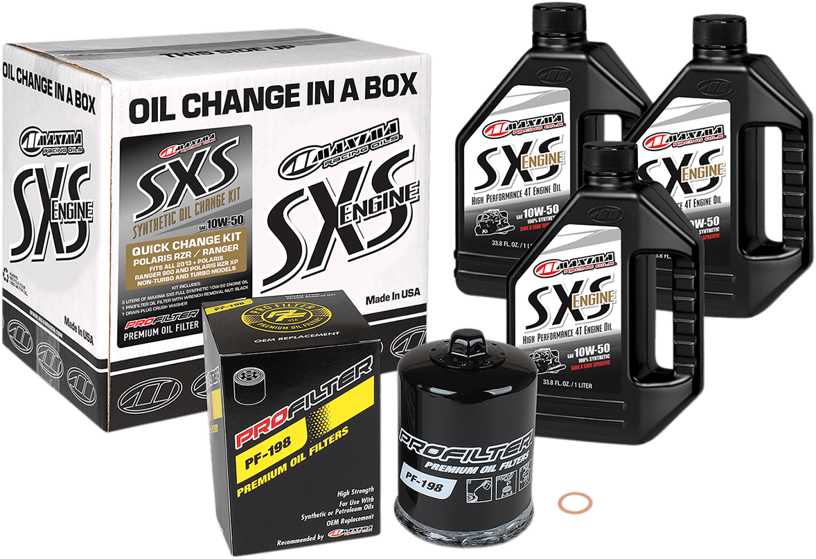 MAXIMA RACING OIL 3601-0729 SXS Synthetic Oil Change Kit - Polaris - 10W-50