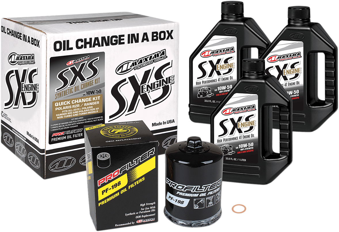 MAXIMA RACING OIL 3601-0729 SXS Synthetic Oil Change Kit - Polaris - 10W-50