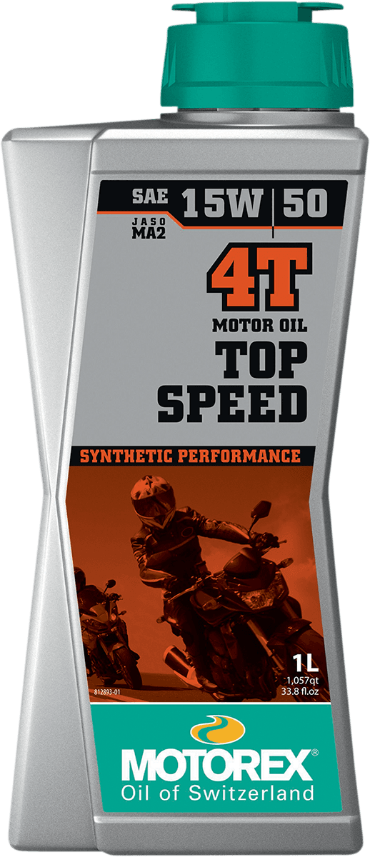 MOTOREX 3601-0766 Top Speed Synthetic 4T Engine Oil - 15W-50 - 1L