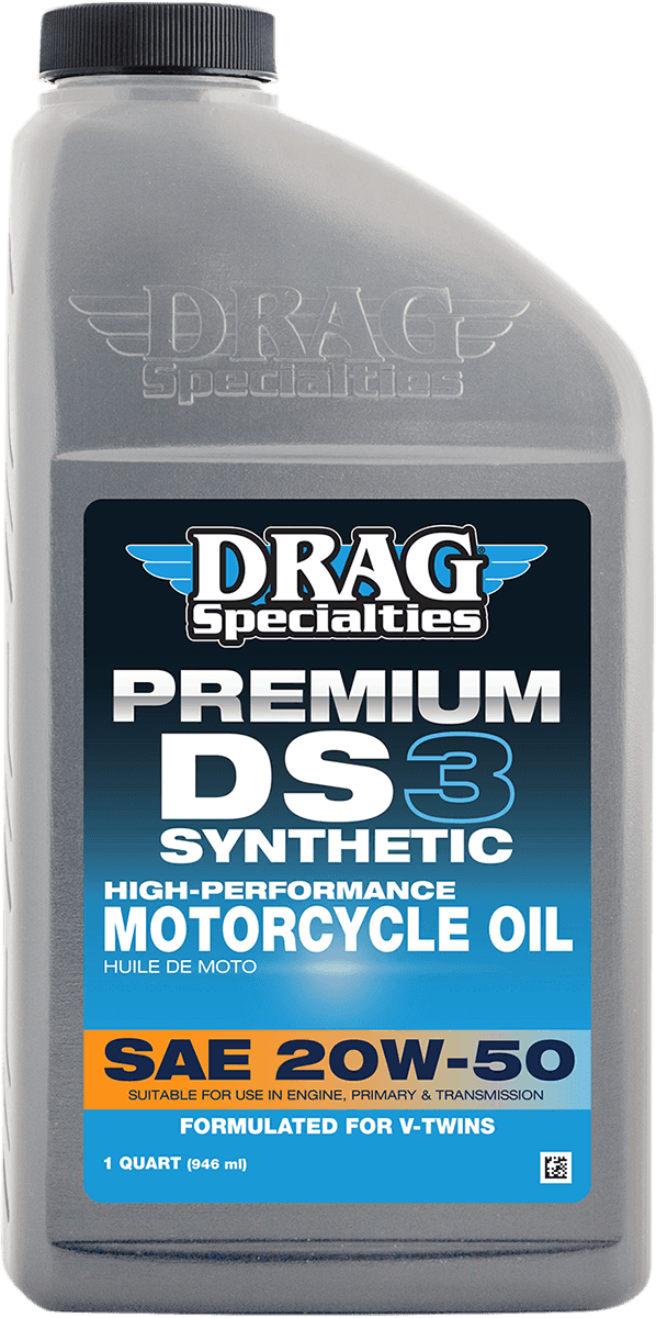 DRAG SPECIALTIES OIL 3601-0775 DS3 Synthetic Engine Oil - 20W-50 - 1 US quart