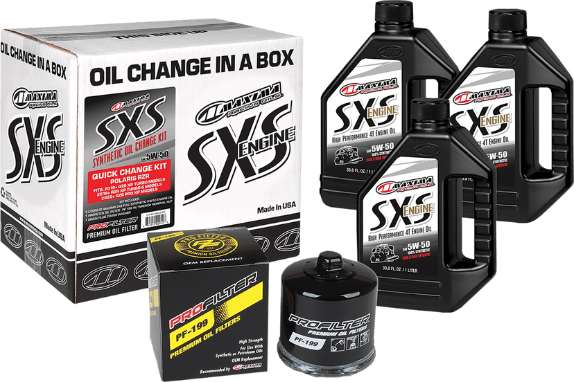 MAXIMA RACING OIL 3601-0822 SXS Synthetic Oil Change Kit - Polaris Turbo - 5W-50