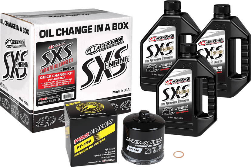 MAXIMA RACING OIL 3601-0823 SXS Synthetic Oil Change Kit - Polaris Turbo - 10W-50