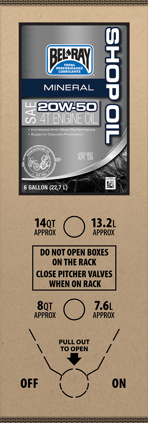 BEL-RAY 3601-0859 Shop Oil - 20W-50 - 6 U.S. gal - Bag-In-Box